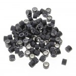 Inele microring cu silicon pentru extensii de par 100 bucati de 4,5mm Cod 22886 Brunet